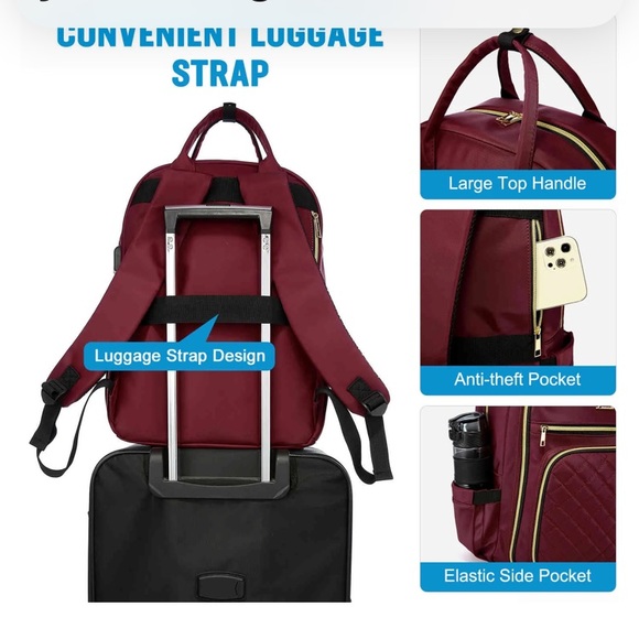 LoveVoik Garnet Backpack, 15.6" 17 - Picture 3 of 5